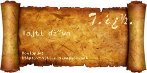 Tajti Éva névjegykártya