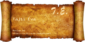 Tajti Éva névjegykártya